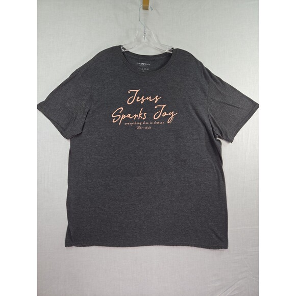 Grace & Truth T-Shirts Lot of 2 Short Sleeve Peach Grey Women's XL Religious God - Picture 7 of 8